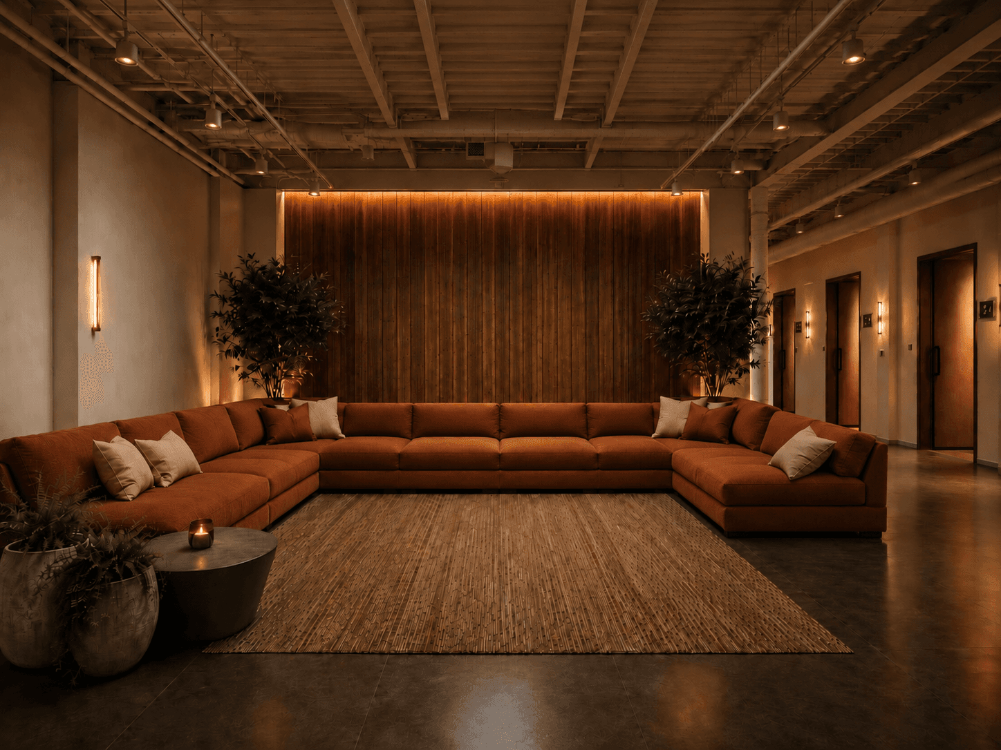 Rendering of the lounge seating
